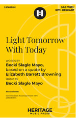 Light Tomorrow With Today SAB choral sheet music cover